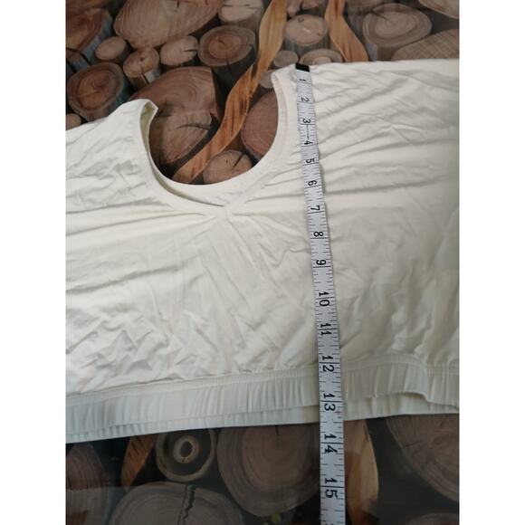 Peekaboo Chic Modest Layering Top Extender Lace Wrist Shimmy Shirt Cream L/XL - Picture 5 of 7